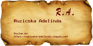 Ruzicska Adelinda névjegykártya